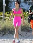 Jasmine Tookes, Shanina Shaik and Lais Ribeiro on the Beach in Miami