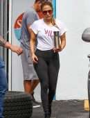 Jennifer Lopez in Spandex with Alex Rodriguez Hit the Gym in Miami