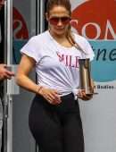 Jennifer Lopez in Spandex with Alex Rodriguez Hit the Gym in Miami