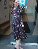 Kelly Brook Arriving at Global Radio in London