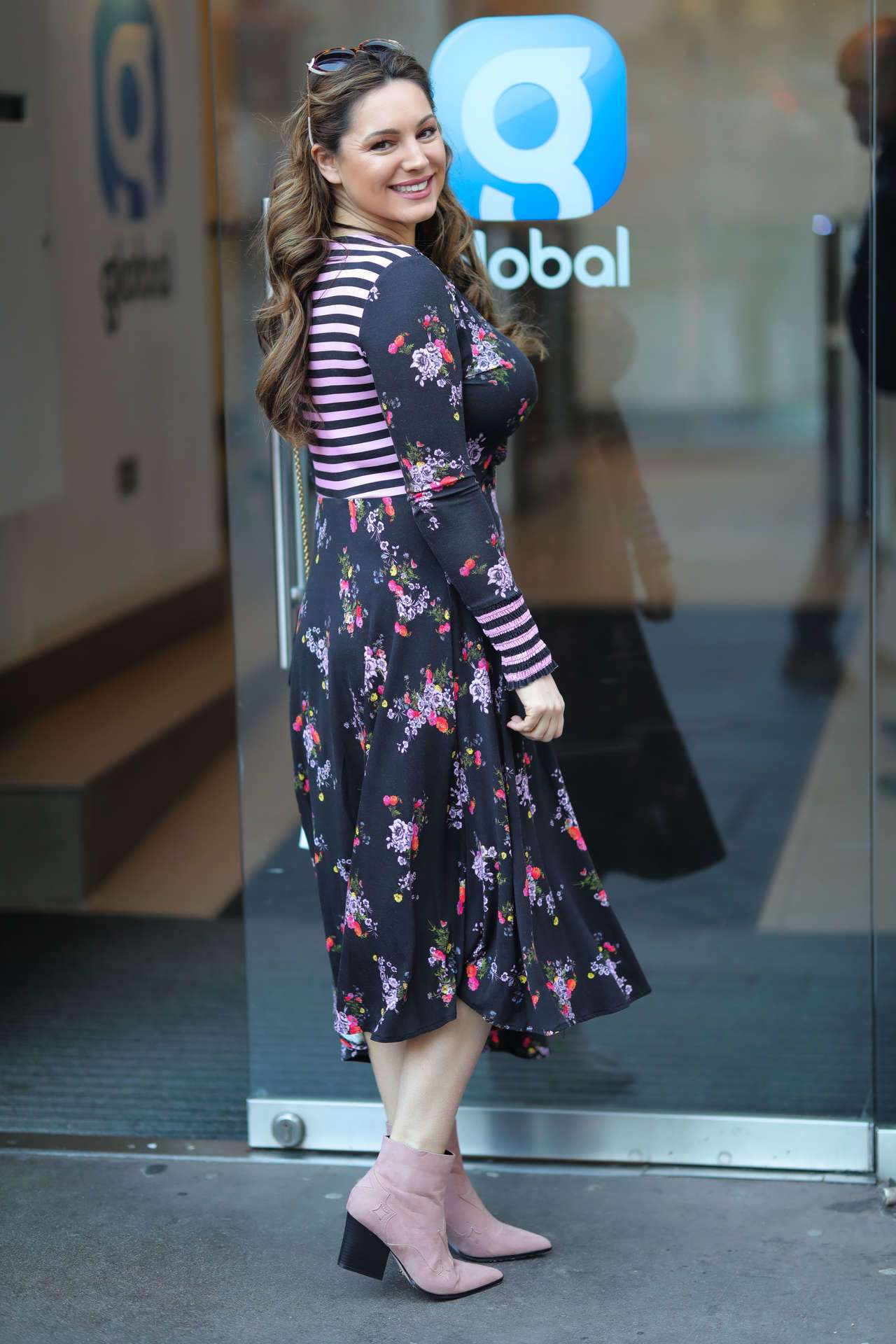 Kelly Brook Arriving at Global Radio in London