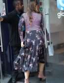Kelly Brook Arriving at Global Radio in London