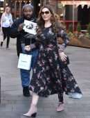 Kelly Brook Arriving at Global Radio in London