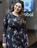 Kelly Brook Arriving at Global Radio in London