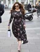 Kelly Brook Arriving at Global Radio in London