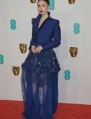 Lily Collins at EE British Academy Film Awards 2019 in London
