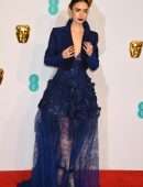 Lily Collins at EE British Academy Film Awards 2019 in London
