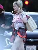 Margot Robbie and Mary Elizabeth Winstead on the Set of 'Birds of Prey' in LA