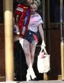 Margot Robbie and Mary Elizabeth Winstead on the Set of 'Birds of Prey' in LA