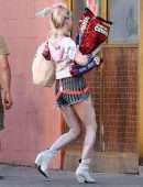 Margot Robbie and Mary Elizabeth Winstead on the Set of 'Birds of Prey' in LA