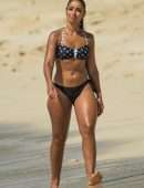 Mya in Bikini at Beach in Barbados