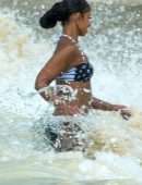 Mya in Bikini at Beach in Barbados