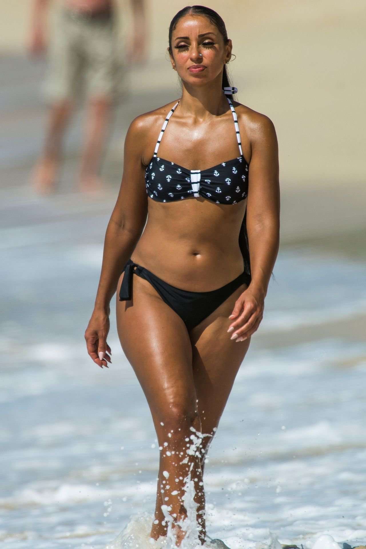 Mya in Bikini at Beach in Barbados