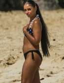 Mya in Bikini at Beach in Barbados