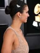 Nina Dobrev at 61st Annual GRAMMY Awards in Los Angeles