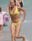 Sailor Brinkley Cook in Yellow Bikini at a Beach in Sydney