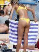 Sailor Brinkley Cook in Yellow Bikini at a Beach in Sydney