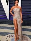 Shanina Shaik Upskirt at 2019 Vanity Fair Oscar Party in Beverly Hills