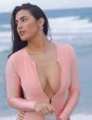 Tao Wickrath in Swimsuit on the Beach in Miami