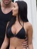Yazmin Oukhellou Booty in Bikini at a Pool in Marrakesh
