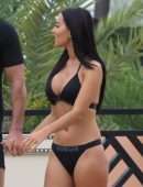Yazmin Oukhellou Booty in Bikini at a Pool in Marrakesh