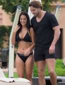 Yazmin Oukhellou Booty in Bikini at a Pool in Marrakesh