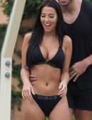 Yazmin Oukhellou Booty in Bikini at a Pool in Marrakesh