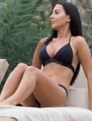 Yazmin Oukhellou Booty in Bikini at a Pool in Marrakesh
