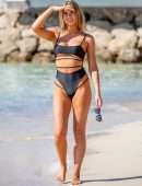 Alicia Oates at The Bachelor Contestant in a Black Swimsuit in Tenerife