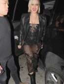 Bebe Rexha in See-through Dress, Out in West Hollywood