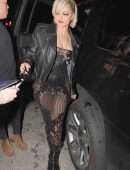 Bebe Rexha in See-through Dress, Out in West Hollywood