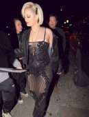 Bebe Rexha in See-through Dress, Out in West Hollywood