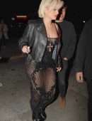 Bebe Rexha in See-through Dress, Out in West Hollywood