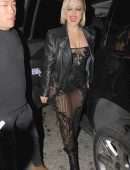 Bebe Rexha in See-through Dress, Out in West Hollywood