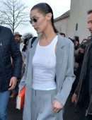 Bella Hadid Braless Out and About in Paris