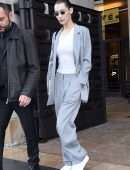 Bella Hadid Braless Out and About in Paris