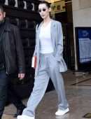 Bella Hadid Braless Out and About in Paris