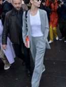 Bella Hadid Braless Out and About in Paris