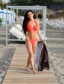 Casey Batchelor in Bikini at a Pool in Tenerife