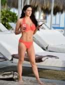 Casey Batchelor in Bikini at a Pool in Tenerife