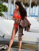 Casey Batchelor in Bikini at a Pool in Tenerife