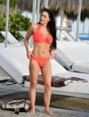 Casey Batchelor in Bikini at a Pool in Tenerife