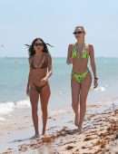 Chantel Jeffries and Sarah Snyder in a Bikini at Miami Beach