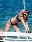 Danielle Knudson in Bikini on a Boat in Miami Beach