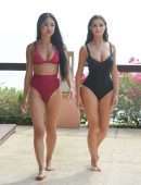 Demi Rose Mawby Booty, Black Swimsuit Photoshoot at a Pool in Phuket