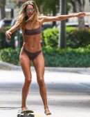 Doutzen Kroes in Bikini for a Photoshoot on the Streets in Miami