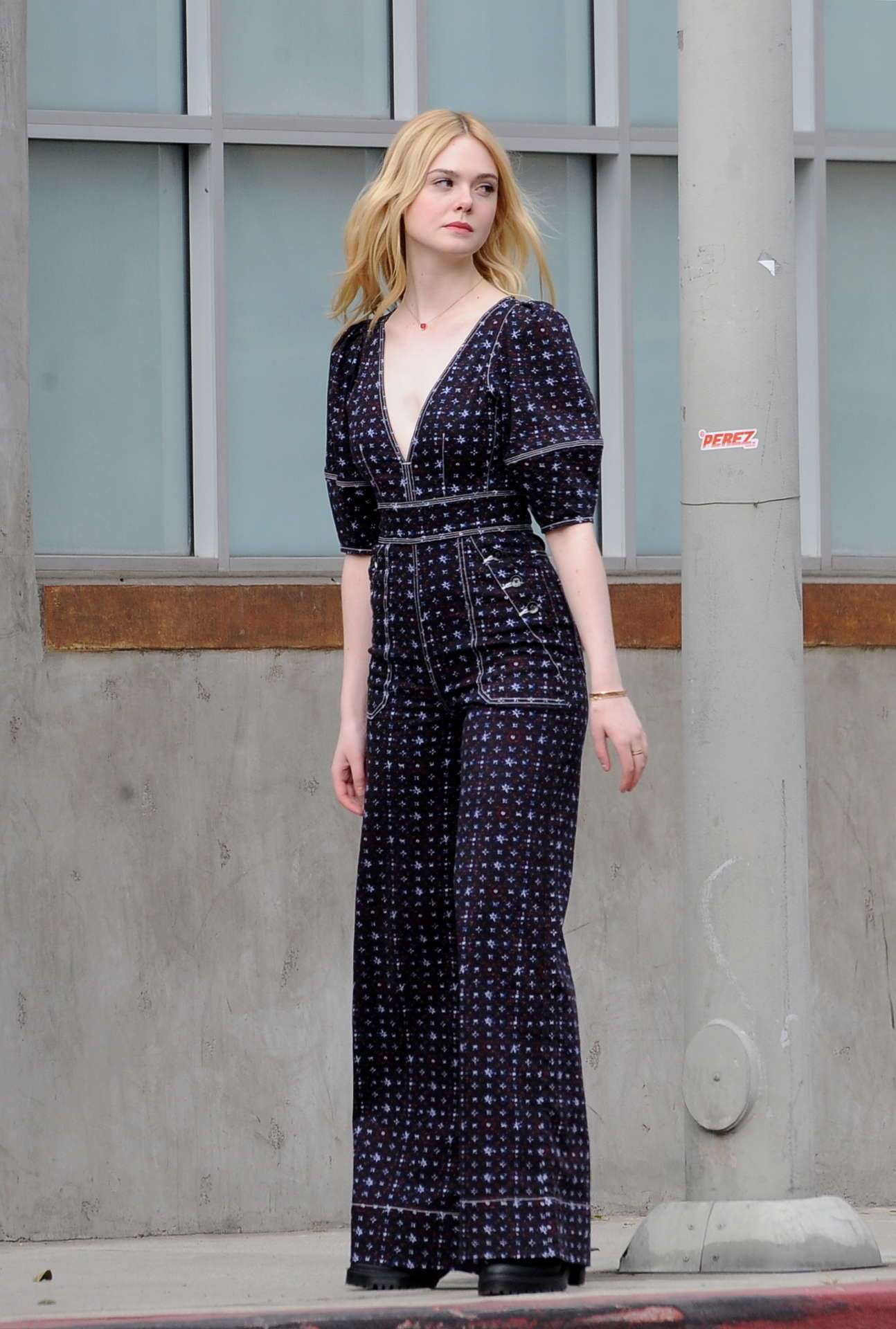 EXCLUSIVE: Elle Fanning Shows Off her Dance Moves while Filming a Music Video for Her New Movie 'Teen Spirit' in Los Angeles