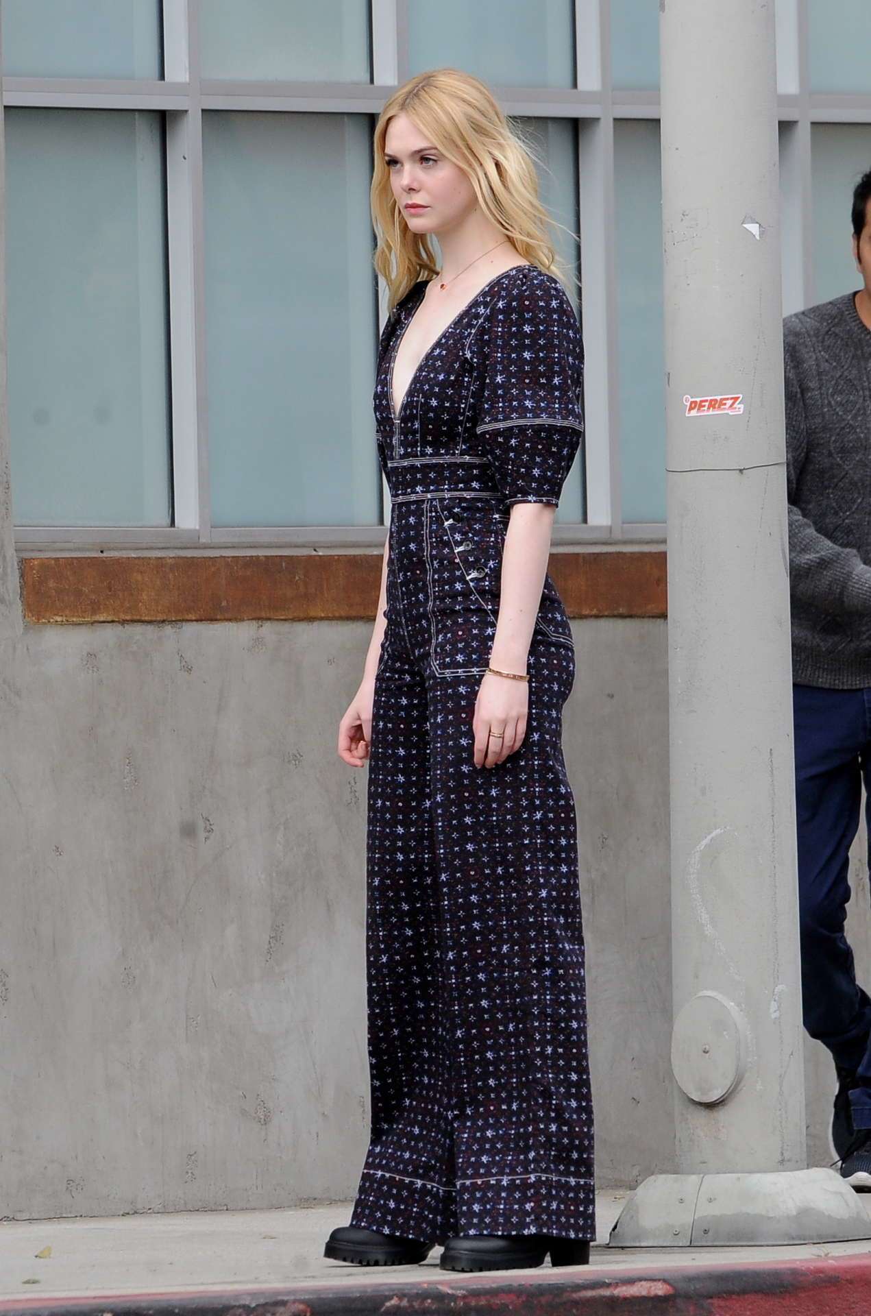 EXCLUSIVE: Elle Fanning Shows Off her Dance Moves while Filming a Music Video for Her New Movie 'Teen Spirit' in Los Angeles