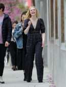 EXCLUSIVE: Elle Fanning Shows Off her Dance Moves while Filming a Music Video for Her New Movie 'Teen Spirit' in Los Angeles