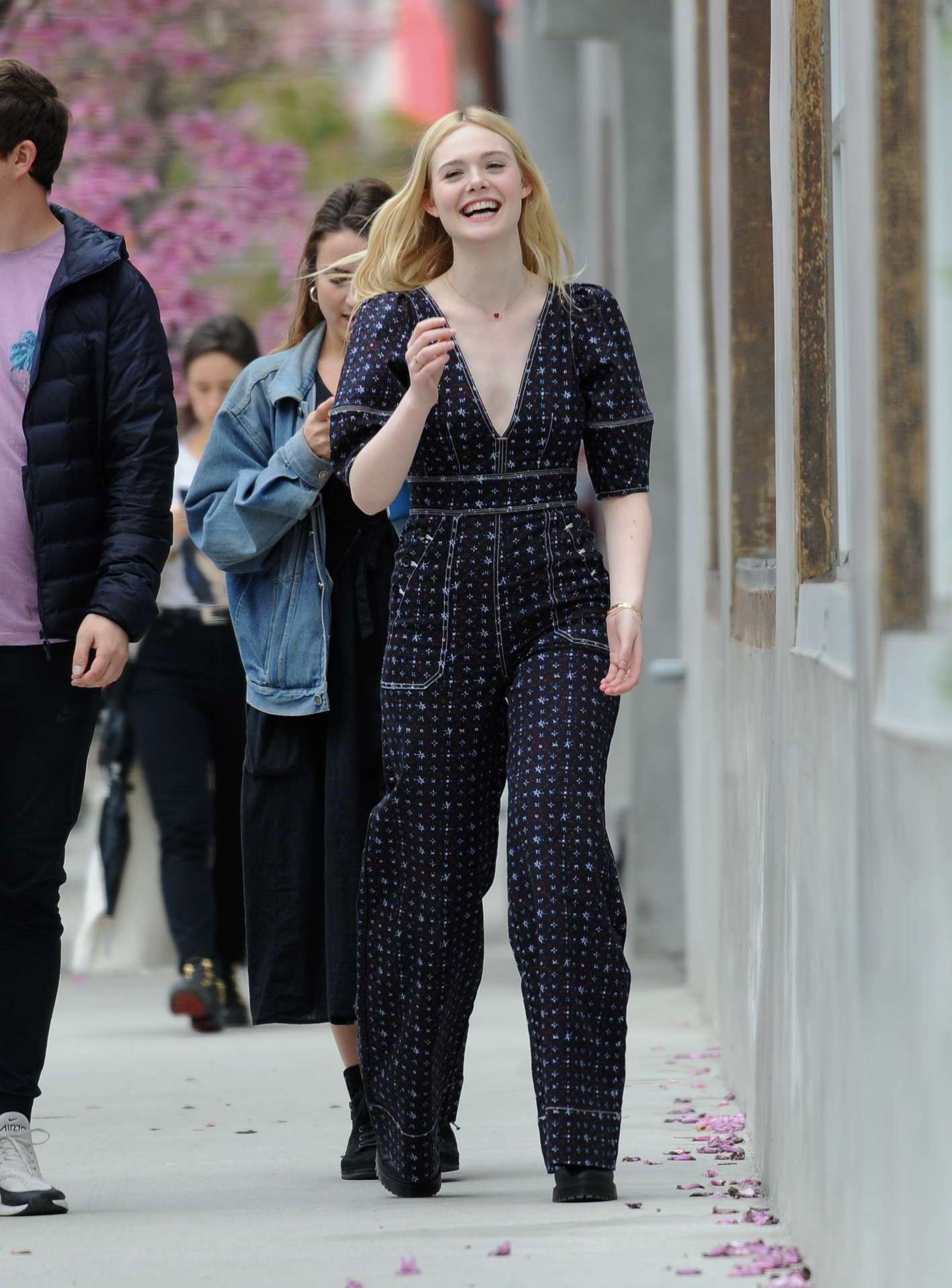 EXCLUSIVE: Elle Fanning Shows Off her Dance Moves while Filming a Music Video for Her New Movie 'Teen Spirit' in Los Angeles